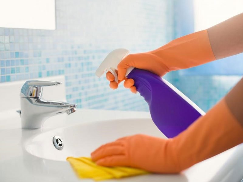 bathroom cleaning